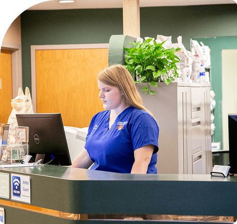 Lady at Reception Lady at Reception